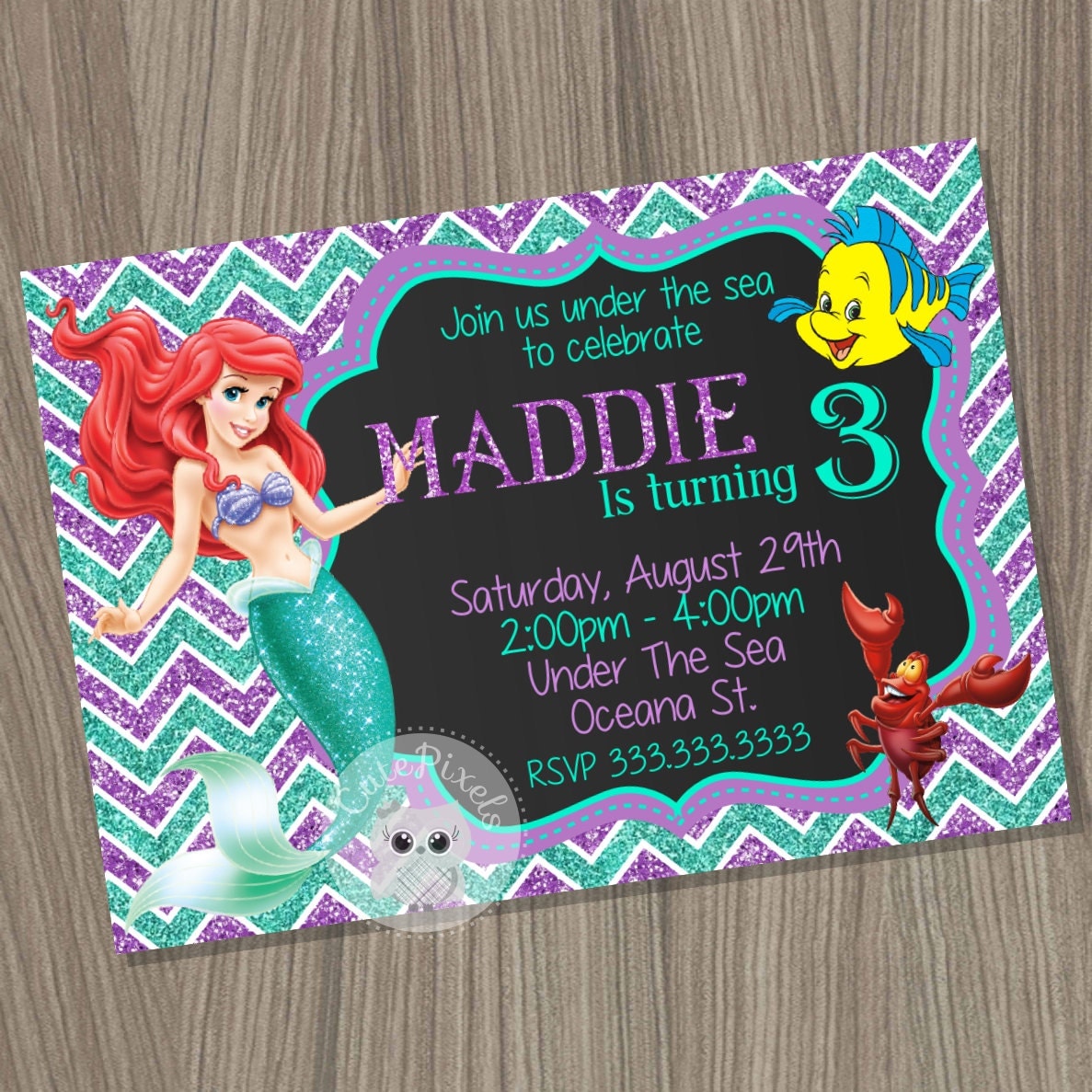 Little Mermaid Invitations 7