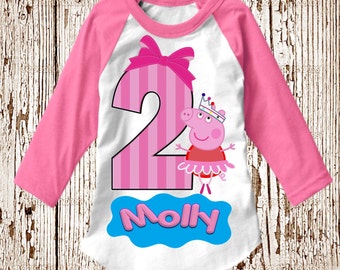 Peppa Pig Birthday Shirt - Peppa Pig Shirt