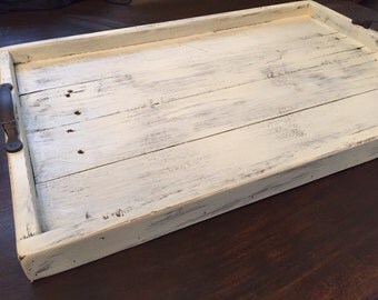 Shabby Chic Decorative Tray, Serving Tray, Wooden Serving Tray, Wood Tray, Rustic Serving Tray