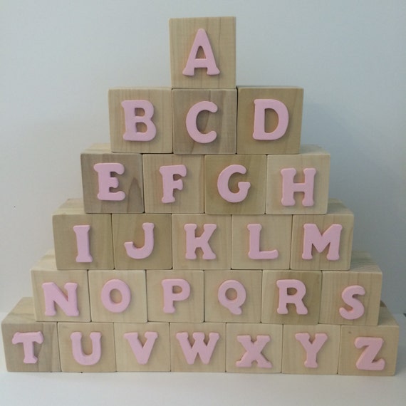 Items similar to Alphabet Blocks, ABC Blocks, Wooden Letters, DIY