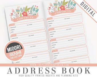 Midori Reading Journal Inserts ROSA Collection Midori