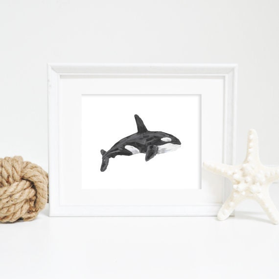 Orca Print Killer Whale Print Pacific Northwest Art Seattle