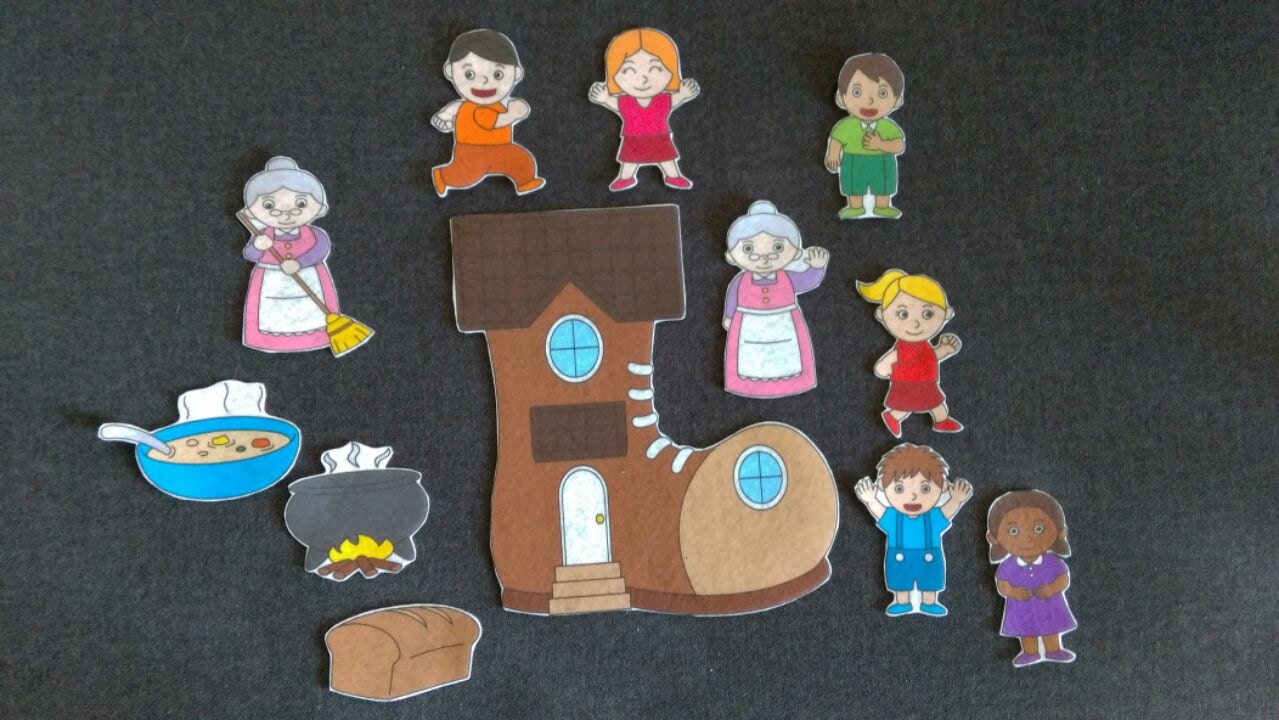 Bundled 4 Nursery Rhymes Felt Sets// Flannel Board Story Set