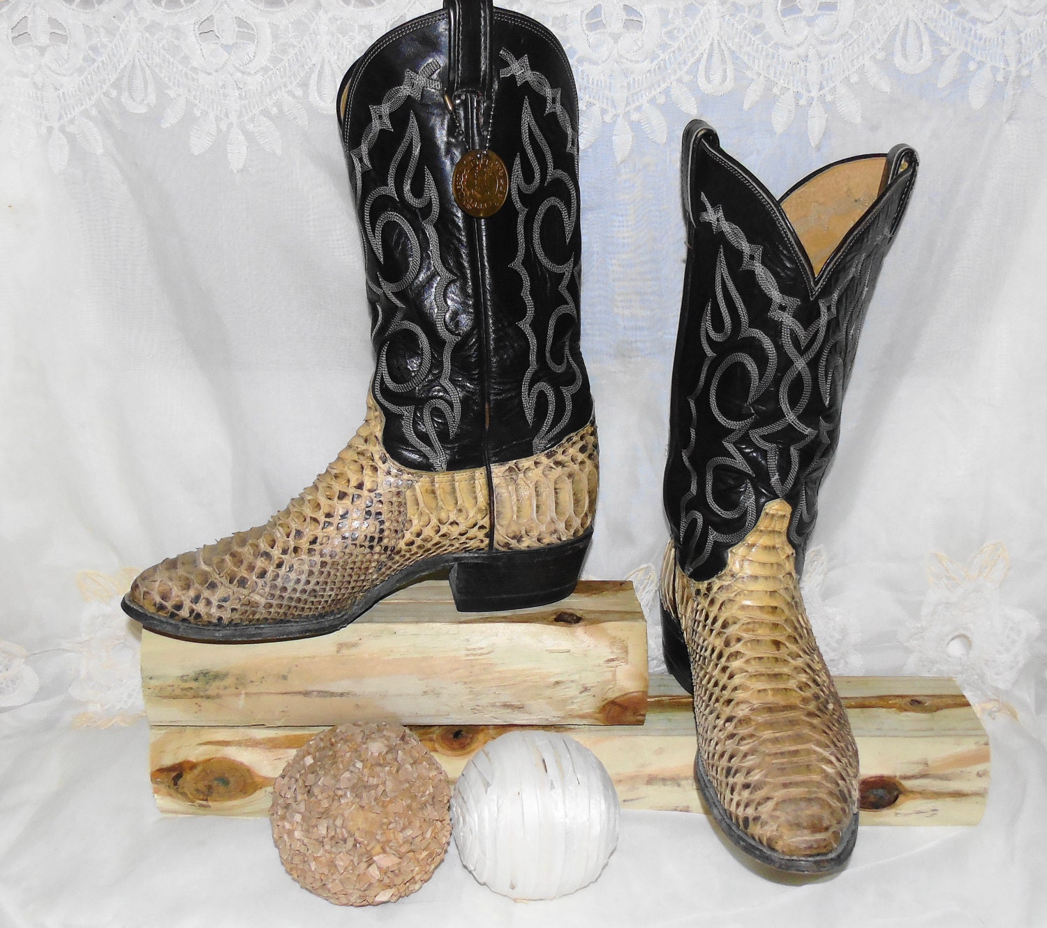 tony lama snakeskin boots