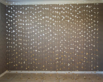 Anthropologie- Inspired Paper Flower Garland: Gold Ombre