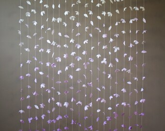 Anthropologie- Inspired Paper Flower Garland: Lavender Ombre