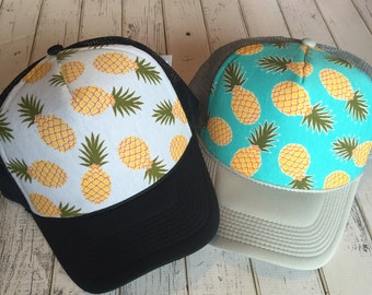 Pineapple, pineapples, pineapple hat, pineapple design, cute pineapple hat, pineapple fashion, womens hat, kids hat