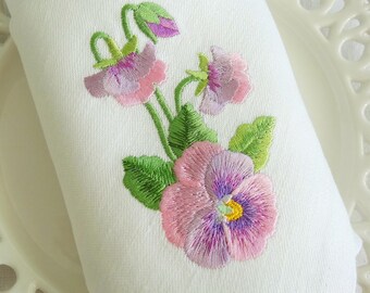 Machine Embroidery Design - Pansies