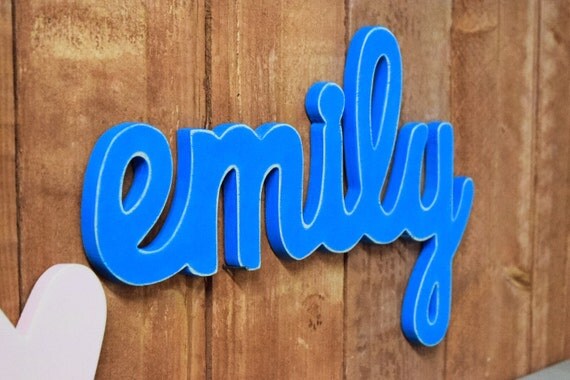 Emily Custom Wooden Name Sign Nursery Baby Name