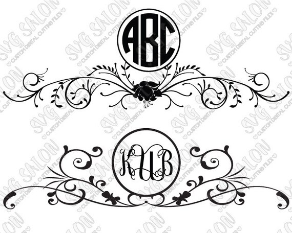 Mailbox Circle Decorative Monogram Decal Cutting File by ...