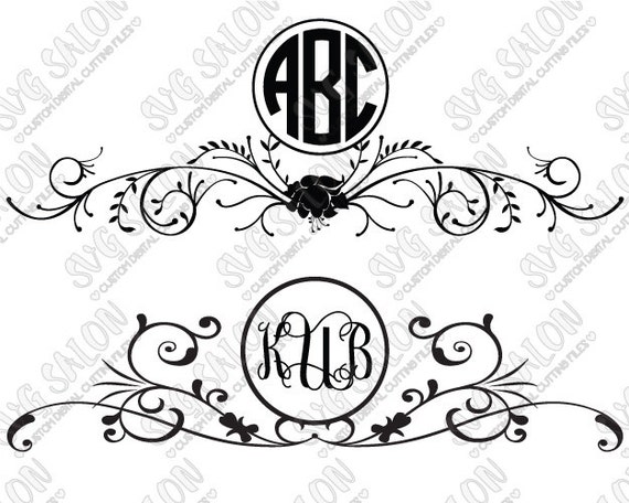 Download Mailbox Circle Decorative Monogram Decal Cutting File by SVGSalon