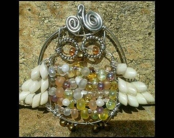 Mrs Hoot Owl pendant necklace