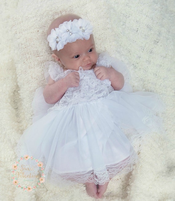Baptism DressChristening dress Newborn white dress Newborn