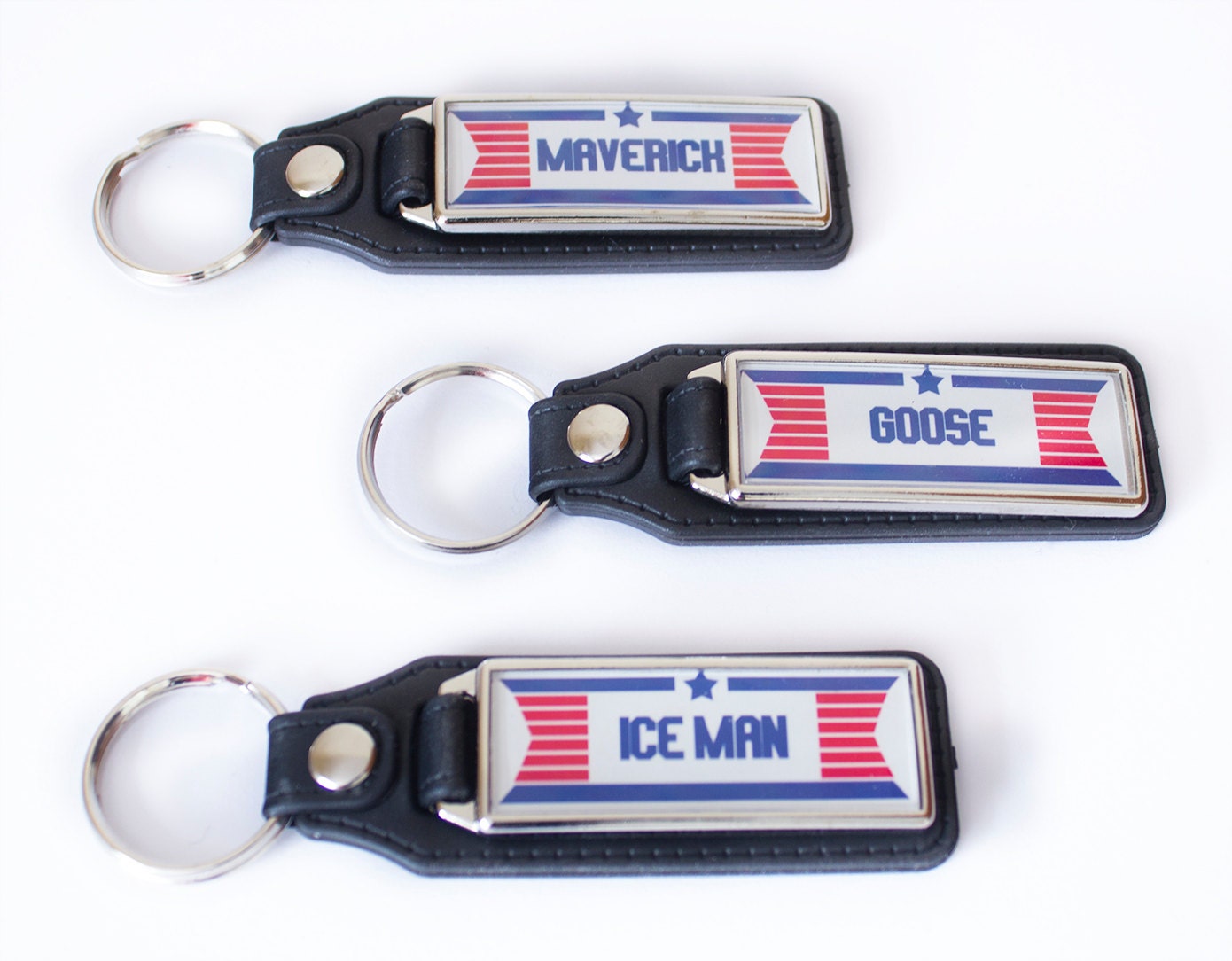 Top Gun Medallion Keyring Choose From Maverick Goose or Ice