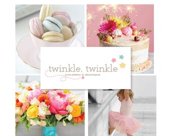 Branding kit / branding package / Material de marketing / Logo infantil / Logo bebe / Logo pastel / Logo estrellas - B7
