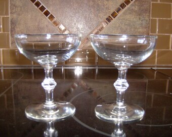 10% OFF Pair of 1950's Champagne Glasses Mad Men Era