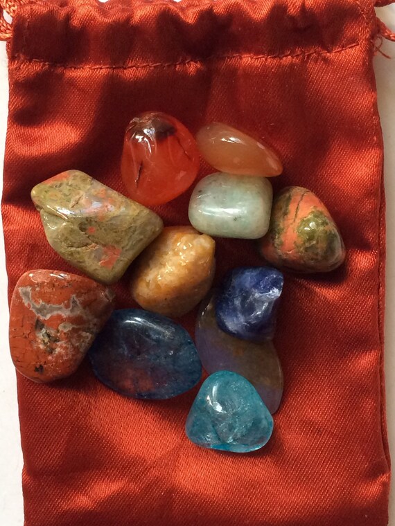 Mixed lot polished semiprecious stones for crafting or