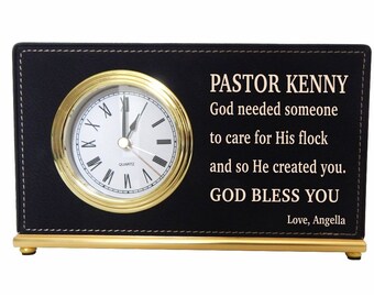 Custom Pastor Appreciation Gift,Personalized Decorative Clock to our Pastor,Pastor Anniversary,Thank you Gift from Church Family,LCP0010