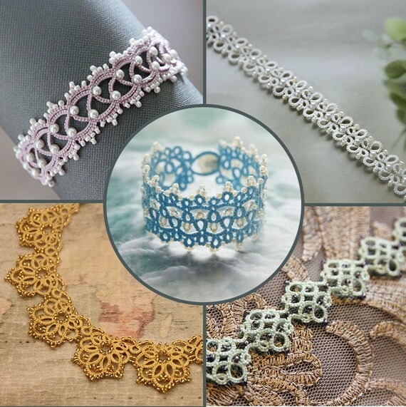 Set of 5 Tatting Lace Patterns