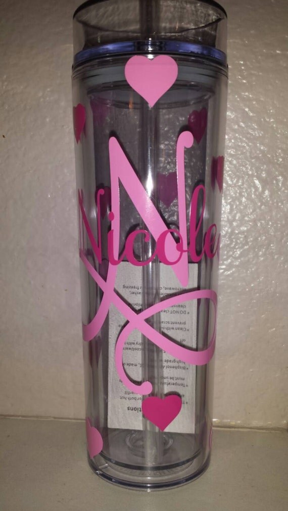 Custom 16oz acrylic tumbler by TheCraftyLemonTree on Etsy