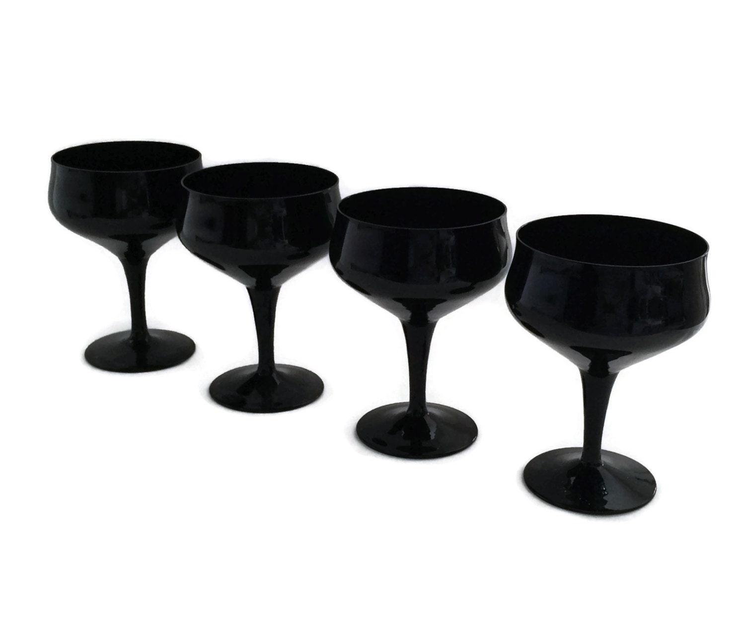 Champagne Glasses Black Crystal Glasses Champagne Coupe