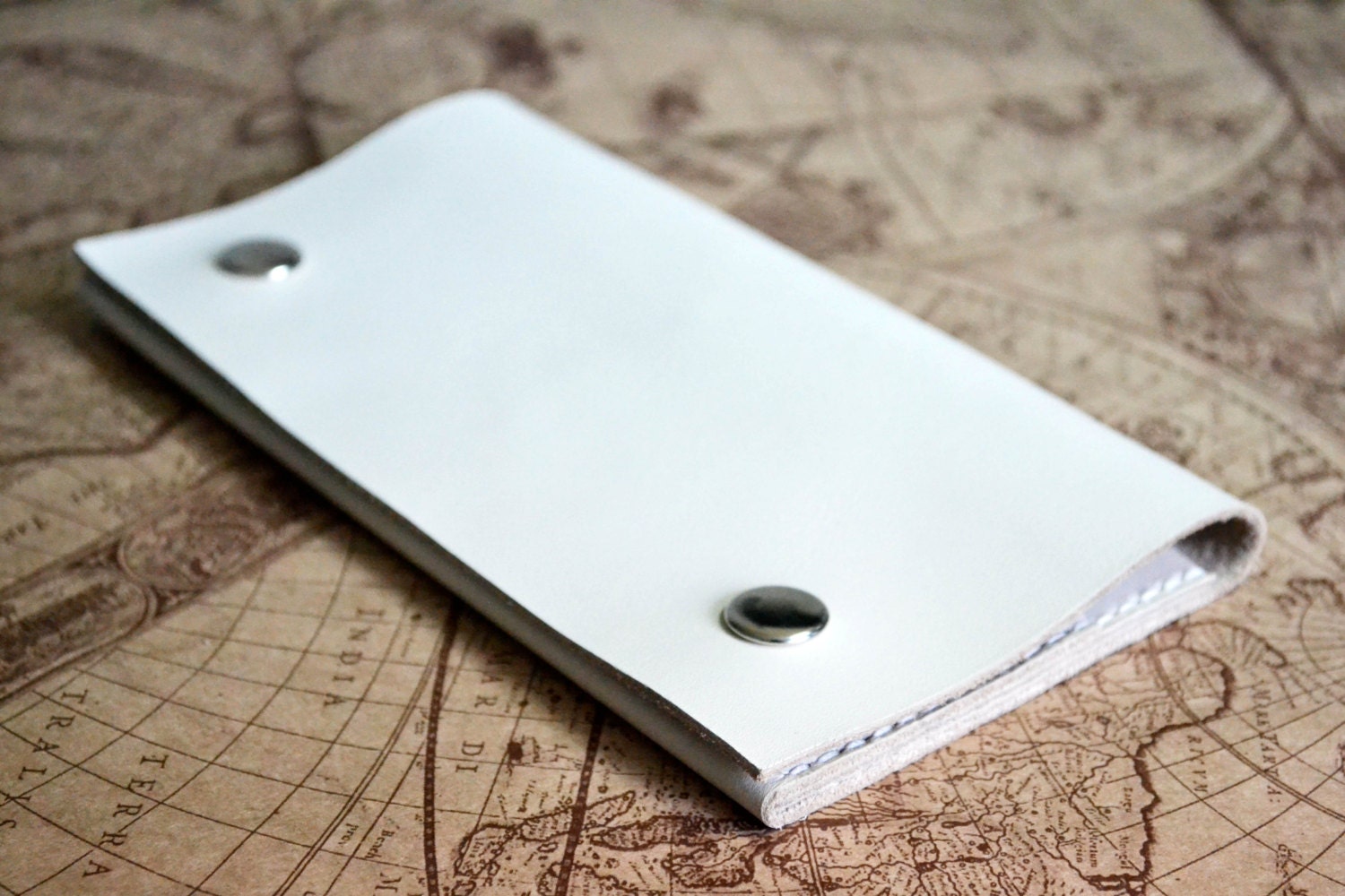 white designer wallet