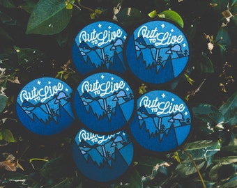 Out to Live Glow in the Dark Embroidered Patch