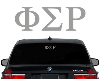 Phi Sigma Rho Greek Letters Sorority Decal Laptop Sticker Car Decal