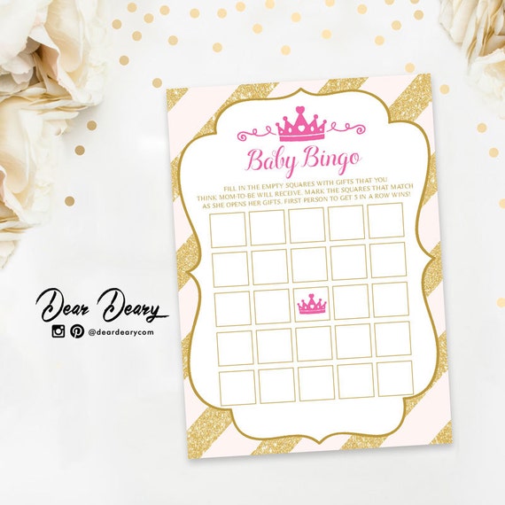 shower and gold bingo pink baby bingo, Shower pink and and pink Games, baby Baby shower gold gold gold