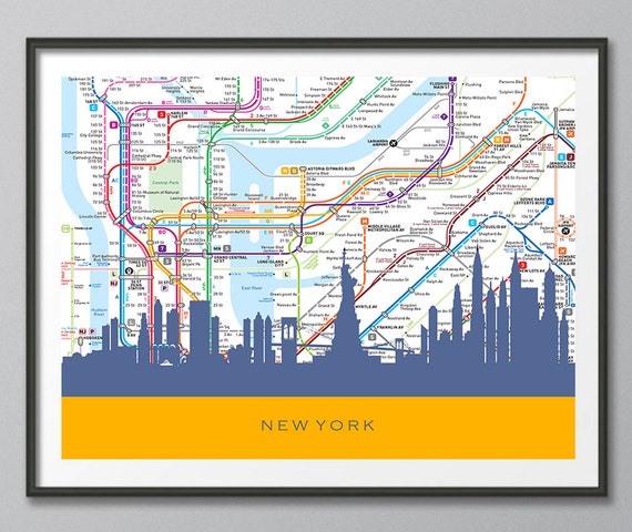 New York Skyline New York Map Art - Il 570xN.913563121 5avr