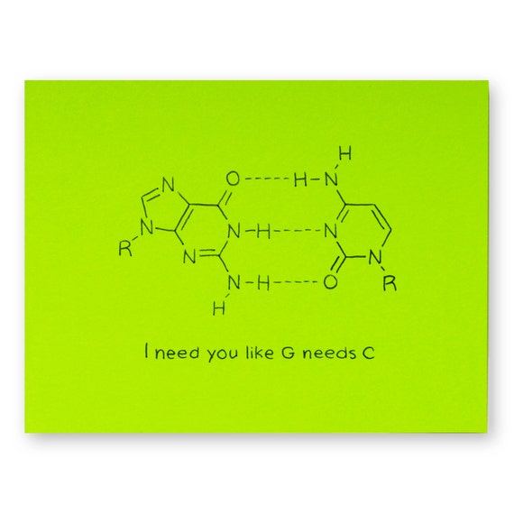 Biology Nerd DNA Valentine's Day Card