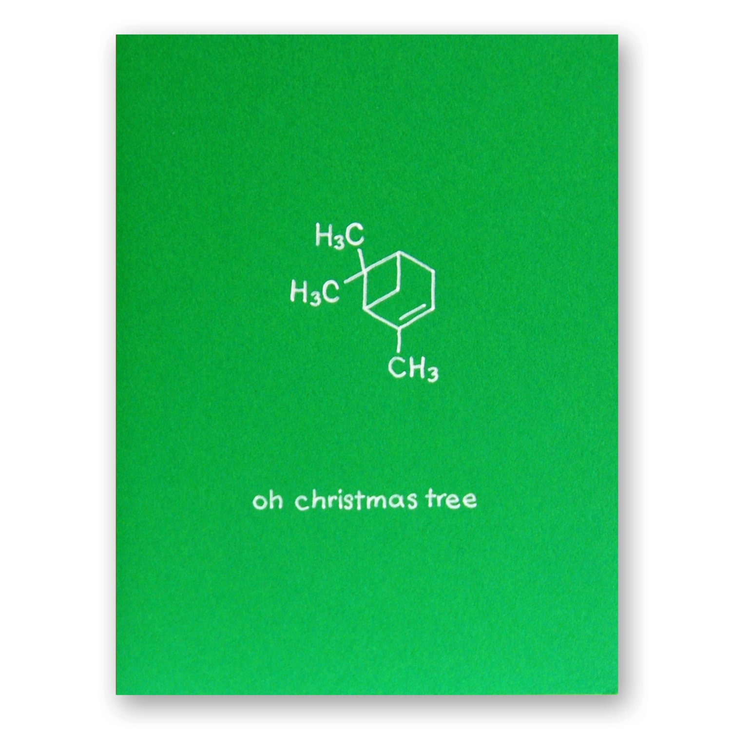 Nerd Christmas Tree Card Chemistry Holiday Card Oh