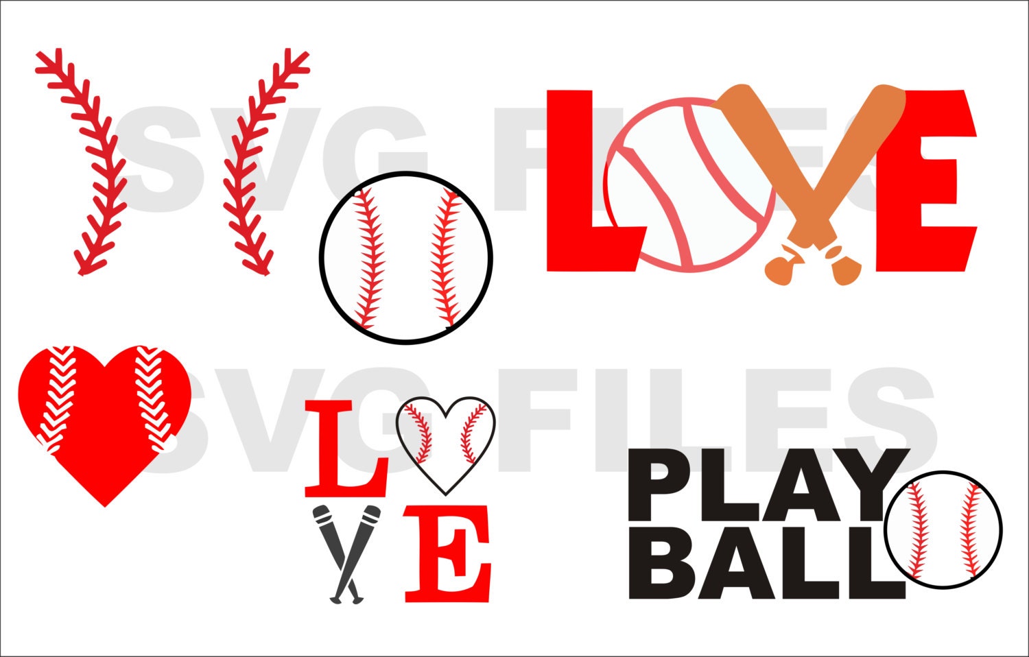 Download Baseball Bat Ball Love Stitches Heart Sports SVG File by ...