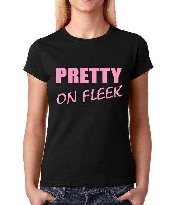 Women's Pretty on Fleek Shirt Printed Pink Pussy Cat T-Shirt #1086 by ...