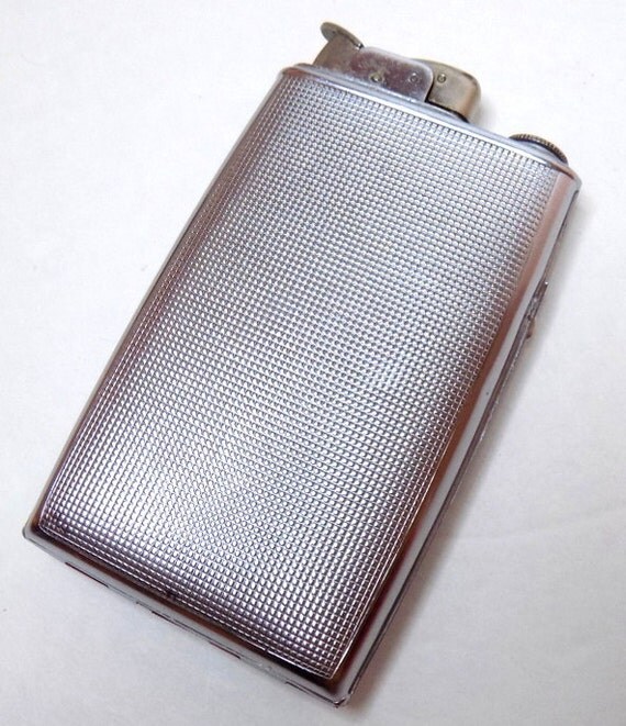 1940s Cigarette Case Lighter Combo Working Evans Spitfire