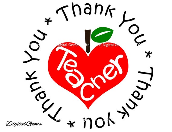 Download Thank you Teacher SVG Cutting File For Cricut by DigitalGems
