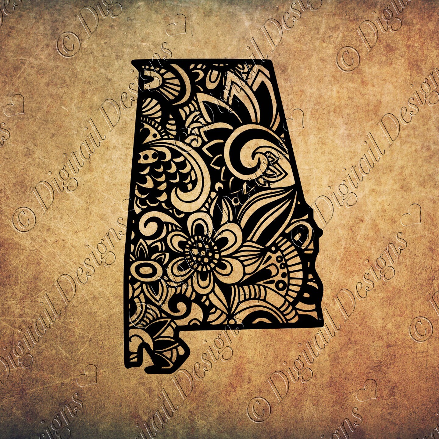 Download Alabama State SVG Doodle Art Decal Zentangle Png Dxf Eps Cut