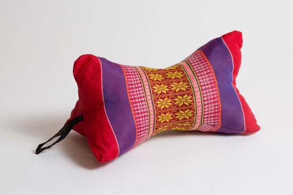 Handmade Asian decorative travel pillow with by ThaiSupplyUS