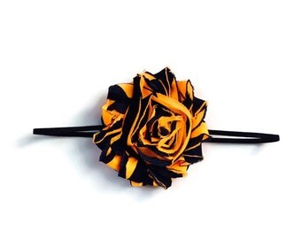 halloween headband, baby halloween headband, toddler halloween headband, orange and black headband