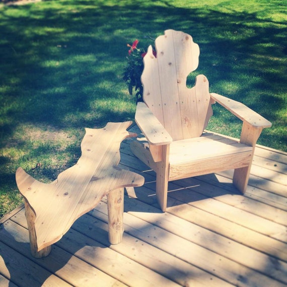 Michigan adirondack chair Michigan chair Michigan shape by 