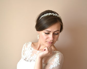 Ivory Bridal Earrings, Wedding Pearls Earrings, Ivory Pearl Earrings