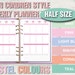 Erin Condren style printable weekly planner half size PASTEL