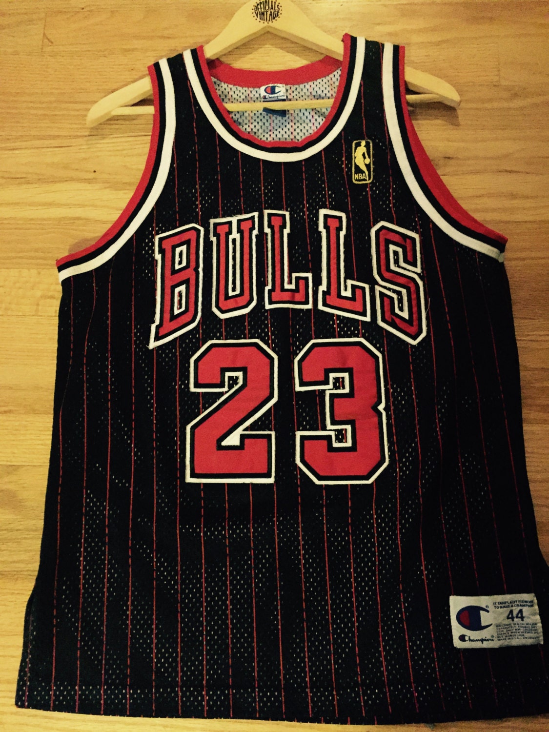 Anniversary Gold Logo MICHAEL JORDAN Champion Bulls Jersey