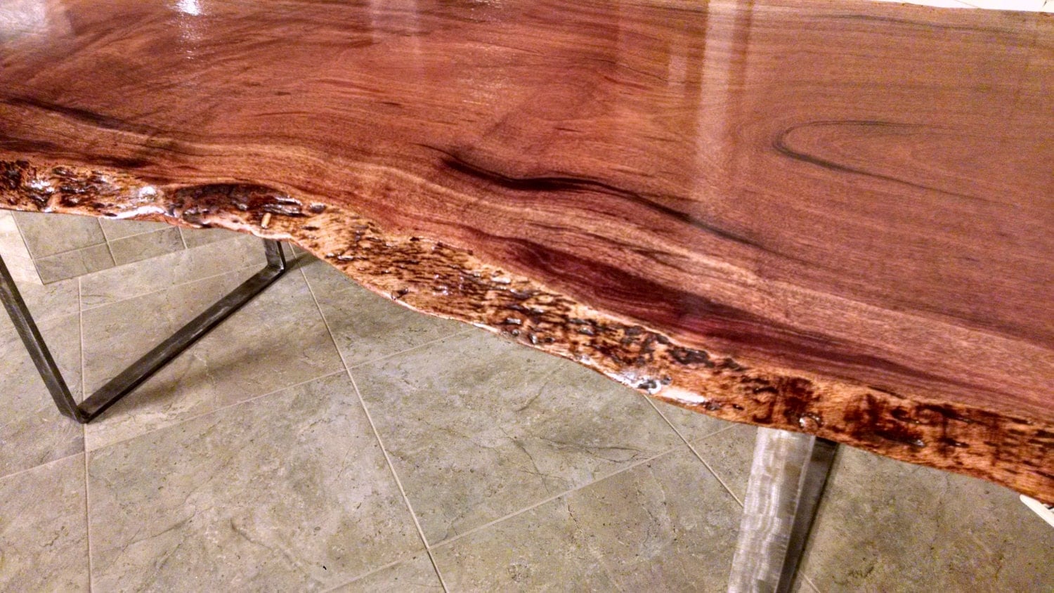 African Mahogany Live Edge Dining Tables by MericanRusticLLC