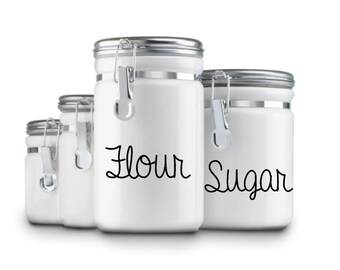 Kitchen Flour Container Canister Decals