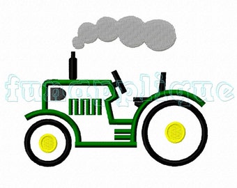 Tractor Applique design for Machine Embroidery instant download 3 sizes