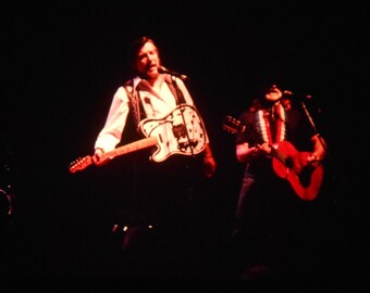Vintage 35mm Photo Slide Johnny Cash Waylon Jennings Willie Nelson Concert