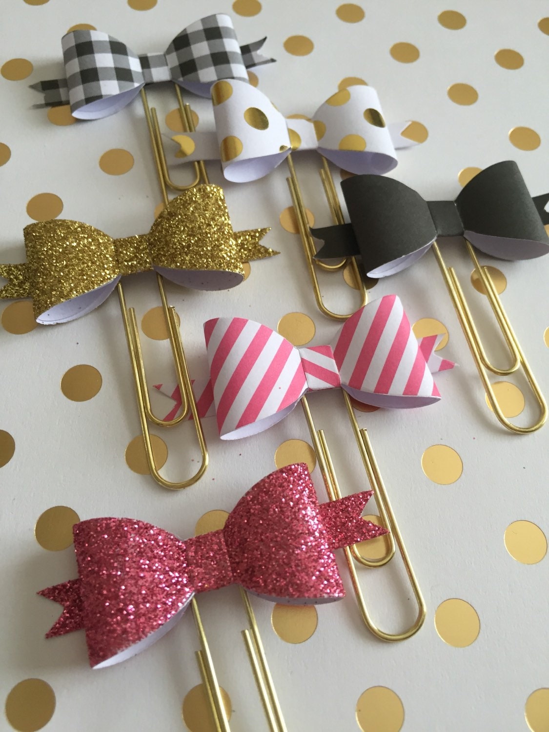 Mini Paper Bow Clips