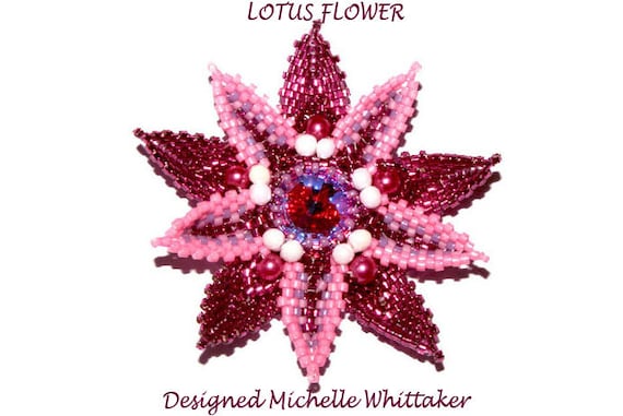 Lotus Flower & Pentagon Bezel Needlework Tutorial PDF