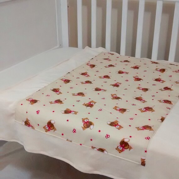 SaleCuddle fleece teddy bear blanket baby by Tinytoadcreations